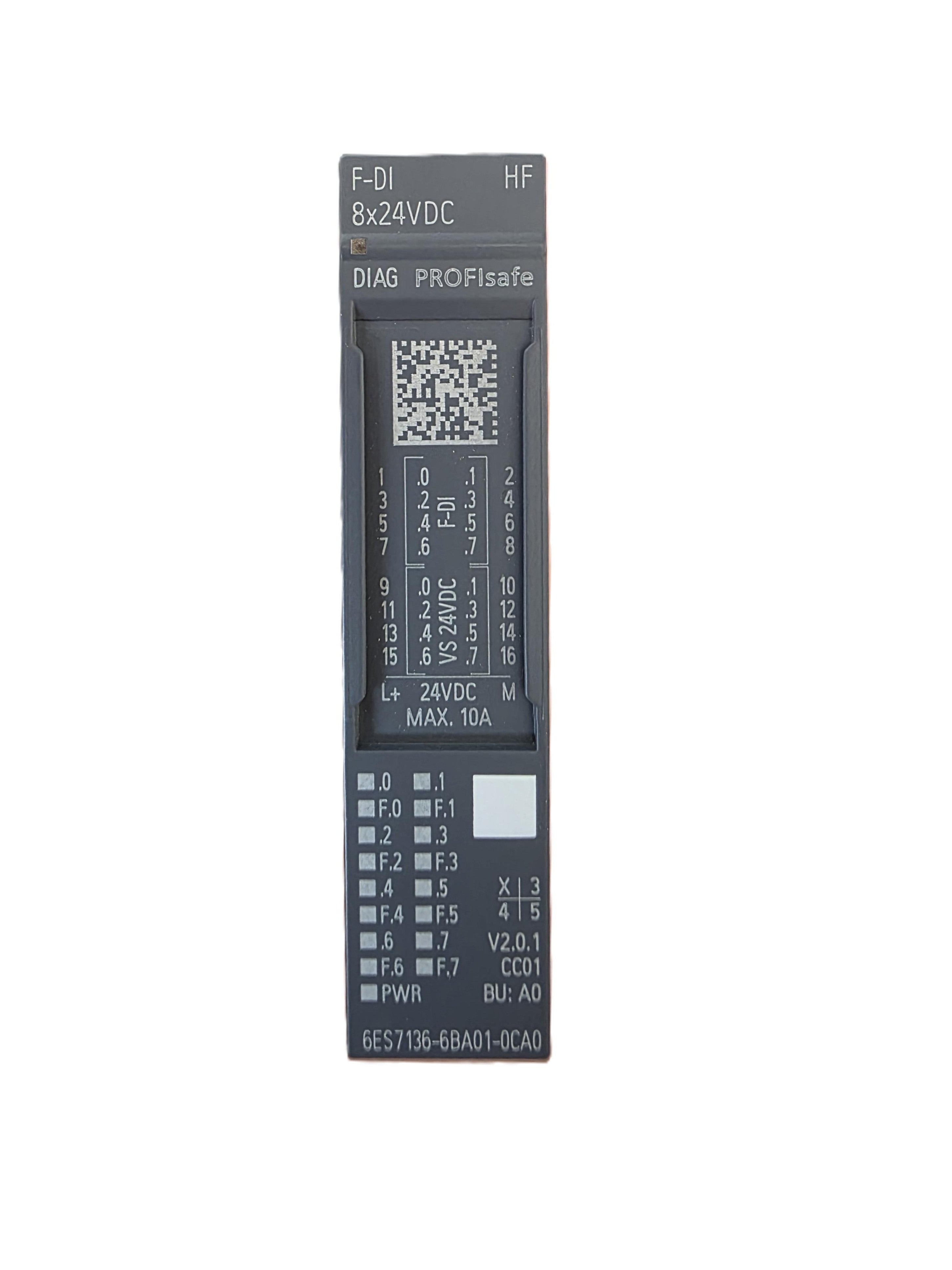Módulo de seguridad Siemens 6ES7136-6BA01-0CA0 F-DI 8x 24VDC SIL3 SIMATIC ET 200SP
