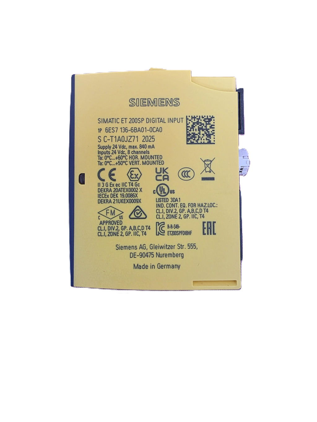 6ES7136-6BA01-0CA0 - Módulo Electrónico SIMATIC ET 200SP Siemens - vista lateral | GRUPO TEILE
