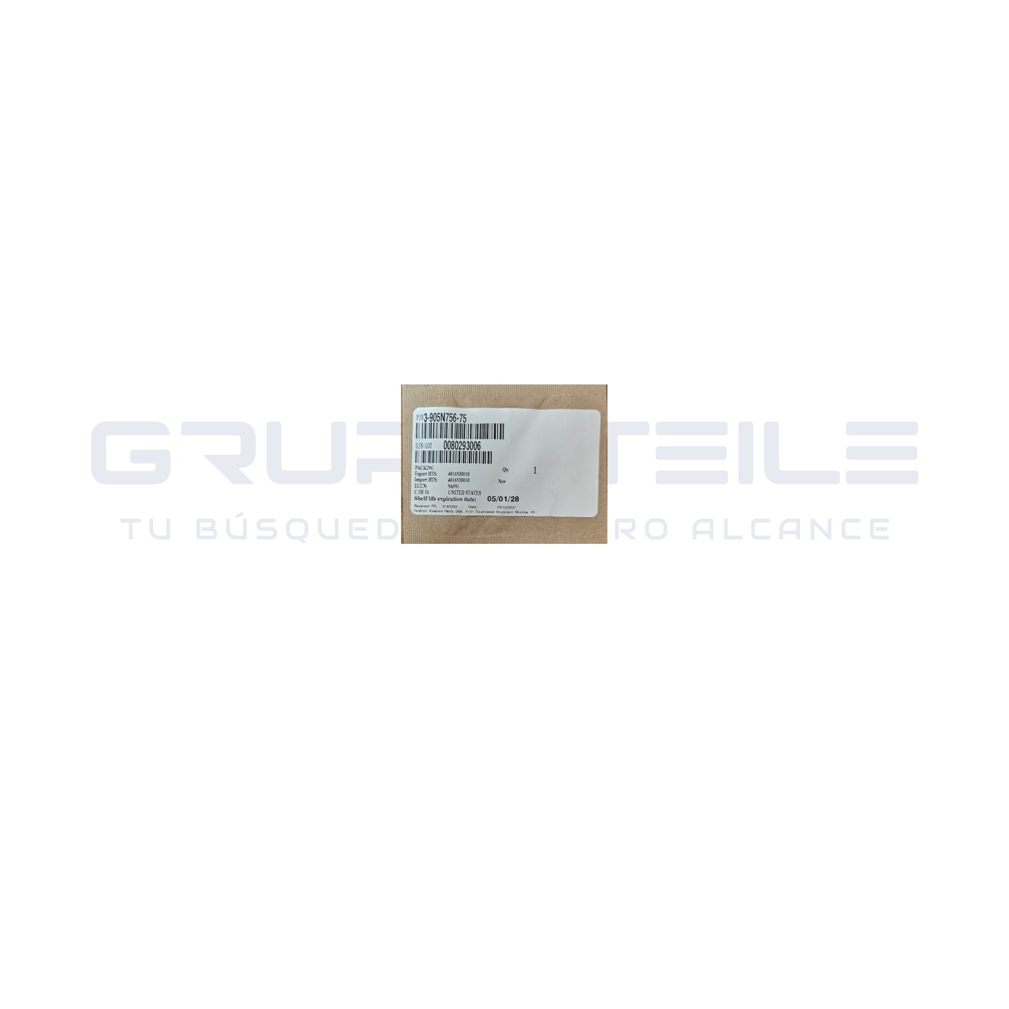 3-905N756-75 - Aeronautical Packing - Aircraft component | GRUPO TEILE